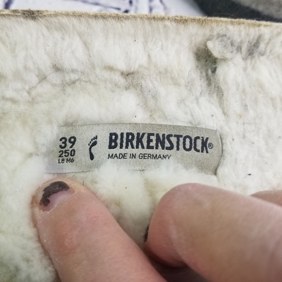 Birkenstock Zermatt wool shearling slippers clogs in oatmeal sold out htf - Picture 5 of 13